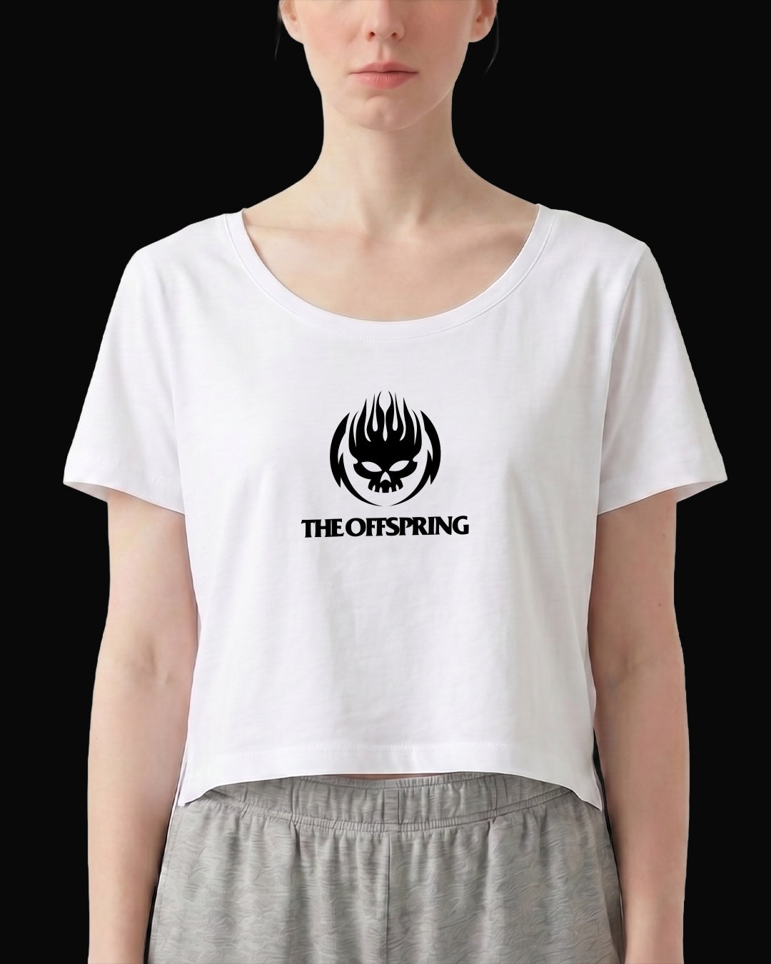The Offspring Grup Logo Beyaz Kadın Tişört V2