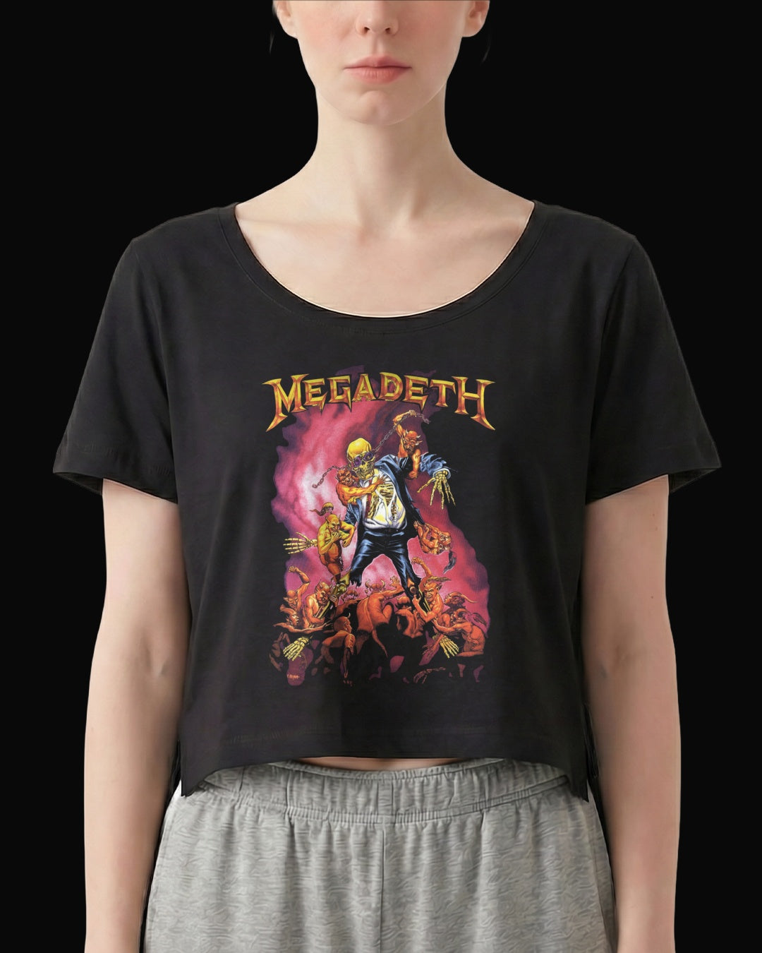 Megadeth Little Demons Siyah Kadın Tişört