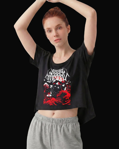 Babymetal Grup Logo Siyah Kadın Tişört V3