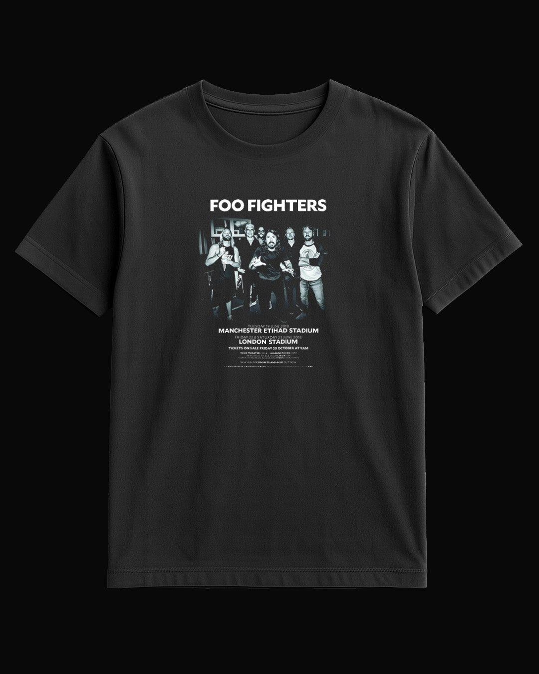 Foo Fighters Grup Logo Siyah Tişört