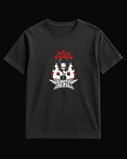 Babymetal Anime Drawn Siyah Tişört