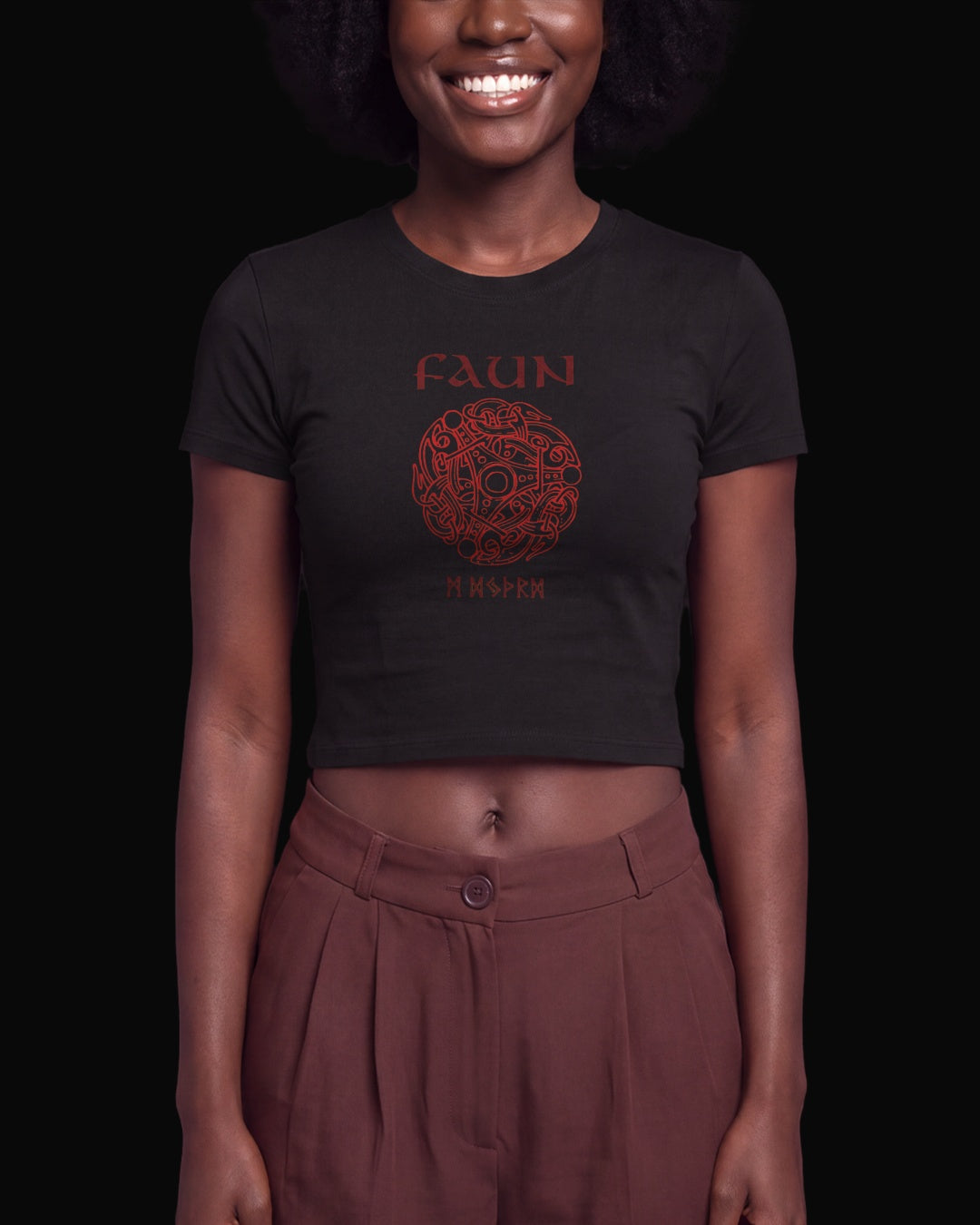 Faun MXSPRX Siyah Baby Tee Tişört