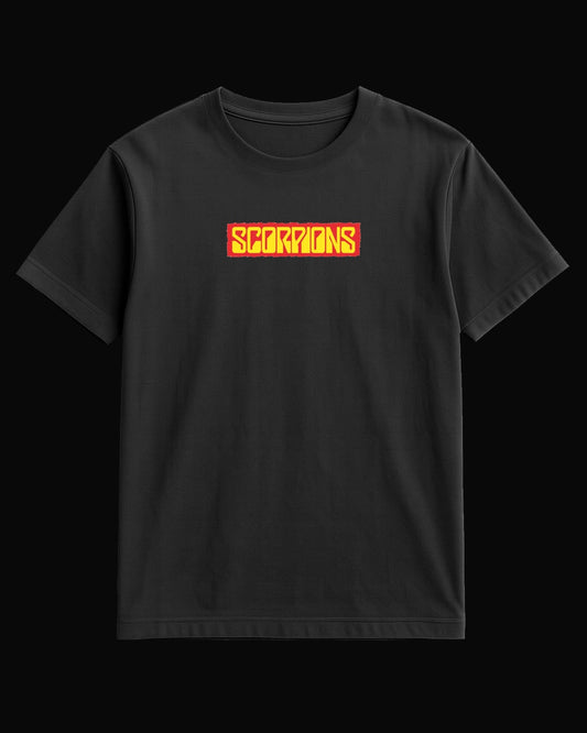 Scorpions Grup Logo Siyah Tişört