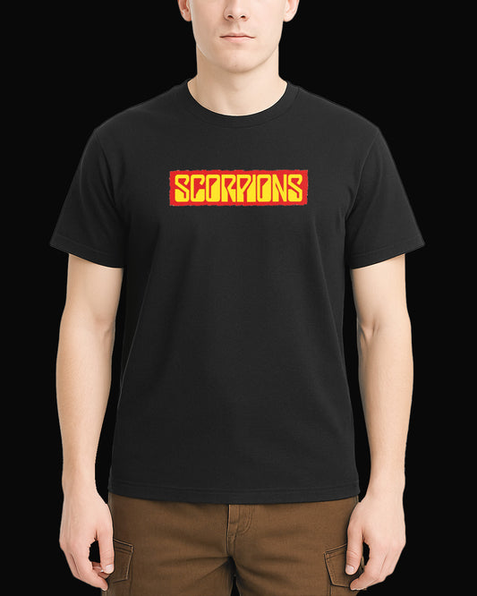 Scorpions Grup Logo Siyah Tişört