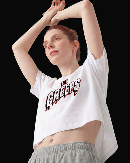Garbage The Creeps Beyaz Kadın Tişört