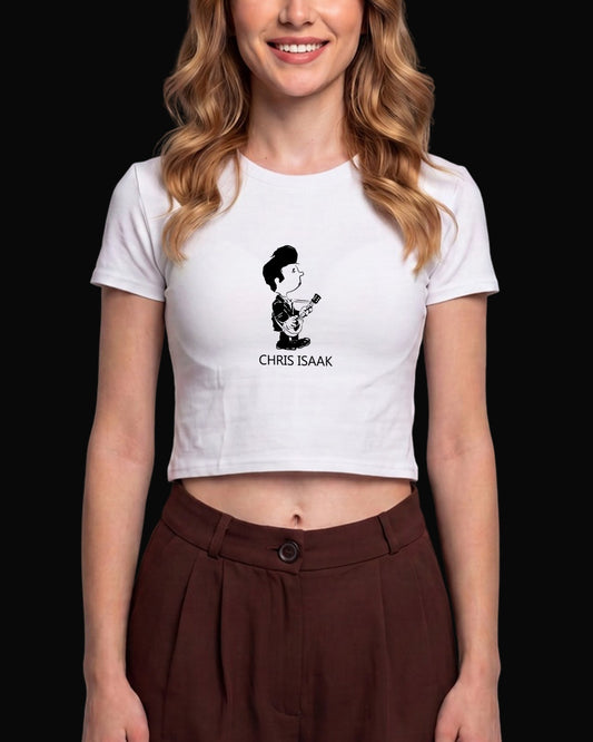 Chris Isaak Cartoon Sketch Beyaz Baby Tee Tişört