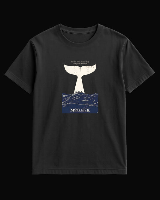 Moby Balina & Sandal Siyah Tişört