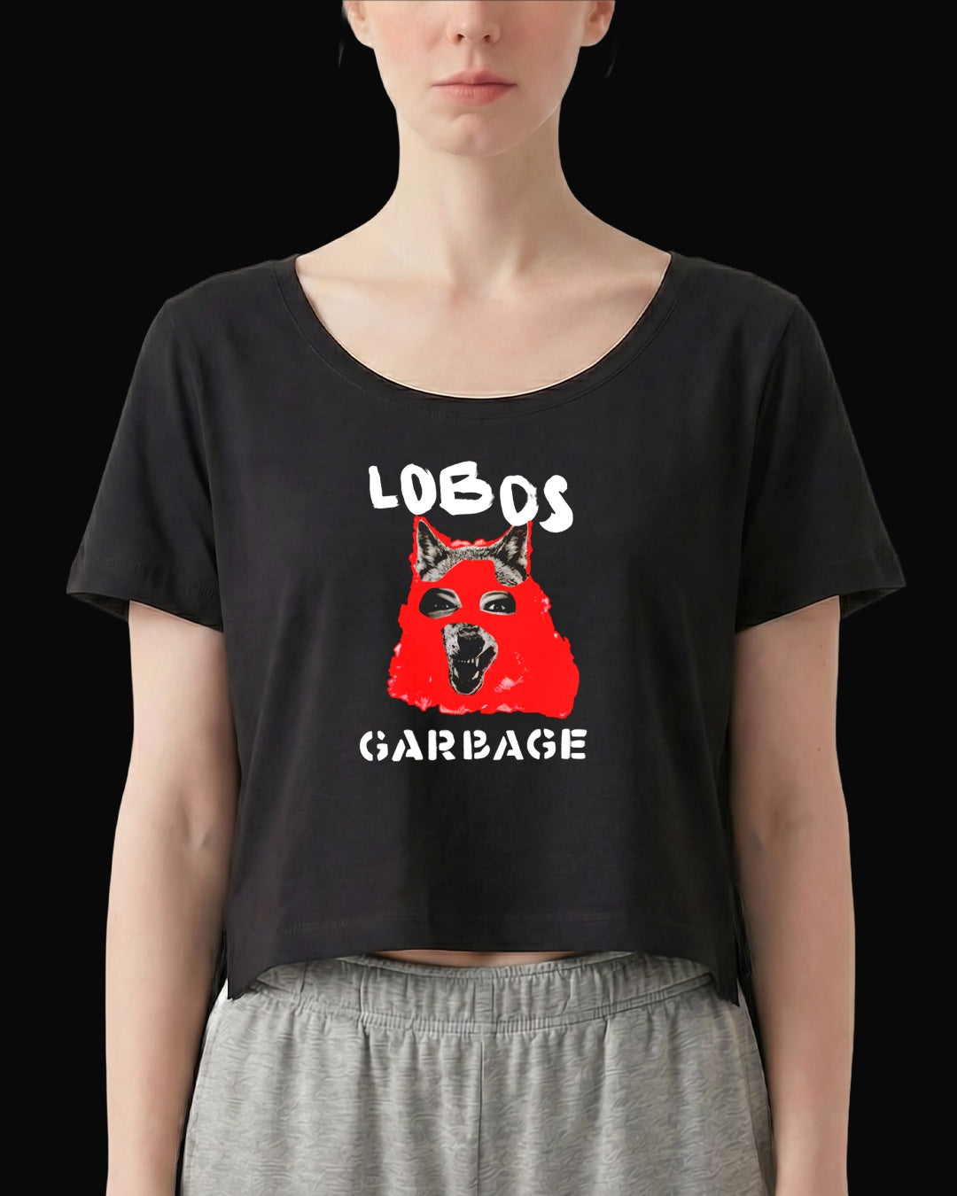 Garbage LOBOS Siyah Kadın Tişört