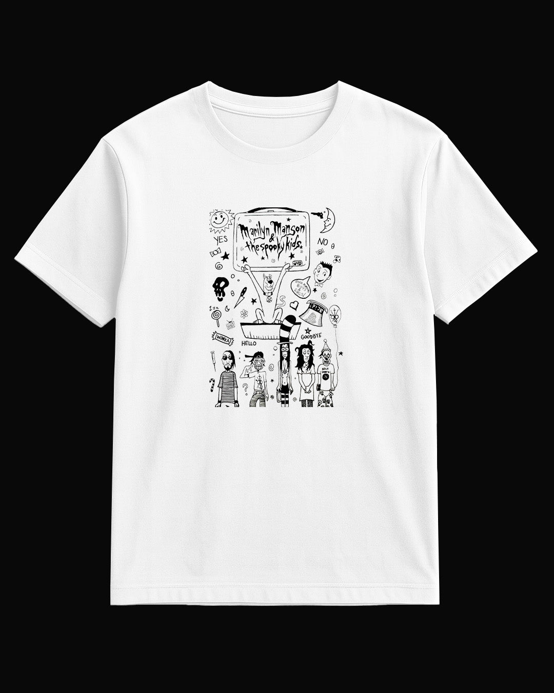 Marilyn Manson The Spooky Kids Beyaz Tişört V2