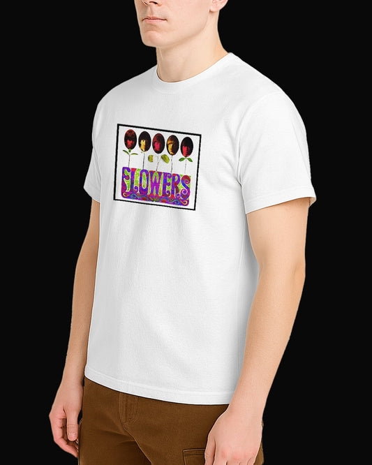 The Rolling Stones FLOWERS Beyaz Tişört