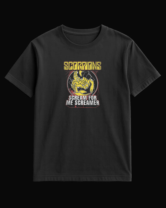 Scorpions Scream For Me Screamer Siyah Tişört