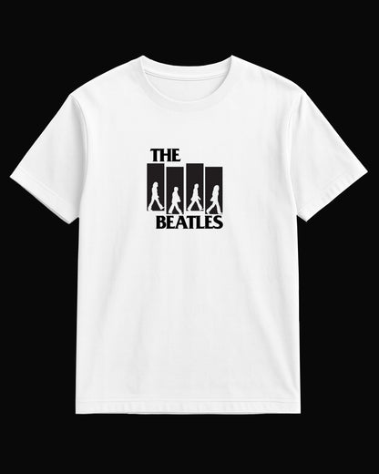 The Beatles Walking Beyaz Tişört