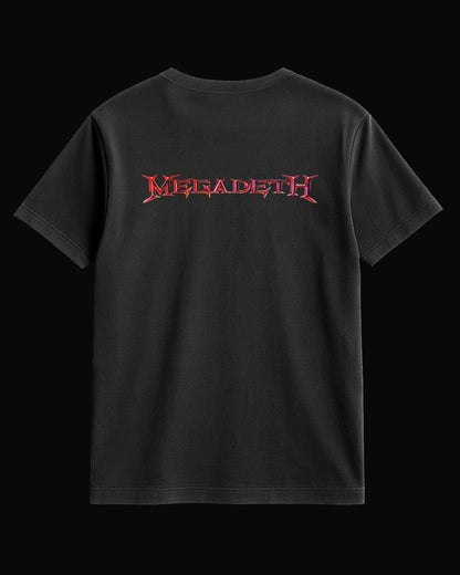 Megadeth Grup Logo Sırt Baskılı Siyah Tişört